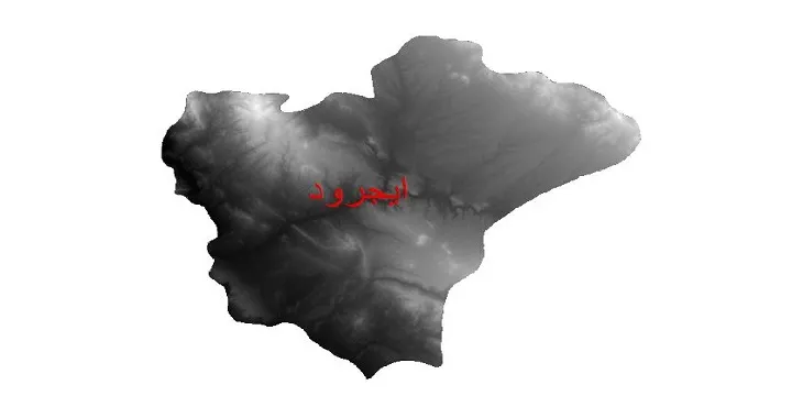 دانلود نقشه دم (DEM) شهرستان ایجرود | دقت 30 متر