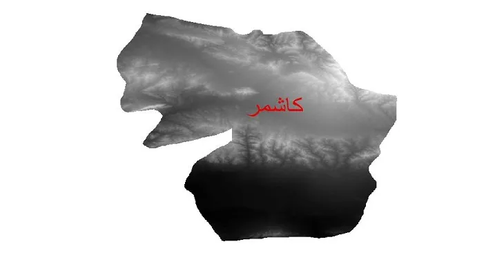 دانلود نقشه دم (DEM) شهرستان کاشمر | دقت 30 متر