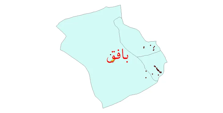 دانلود نقشه شیپ فایل (GIS) تقسیمات سیاسی شهرستان بافق سال 1400