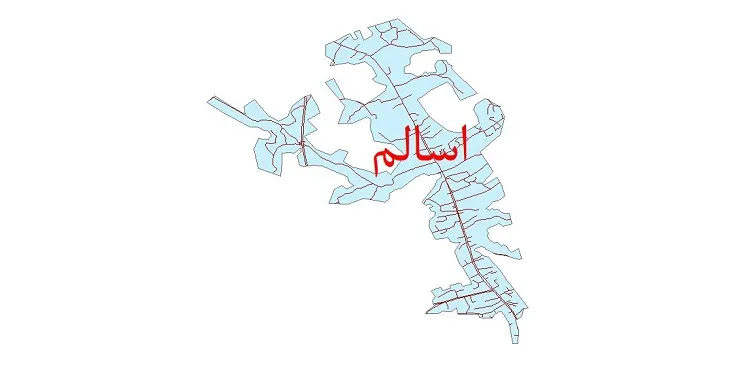 دانلود نقشه شیپ فایل شبکه معابر شهر اسالم