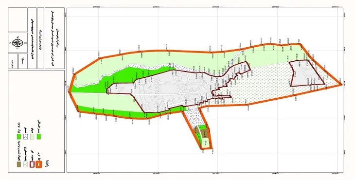 نقشه محدوده و حریم شهر اسپکه | کیفیت بالا
