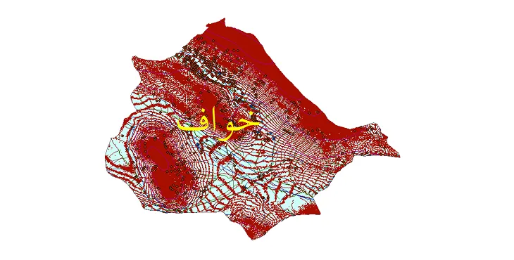 دانلود نقشه های شیپ فایل شهرستان خواف + کاملترین لایه GIS