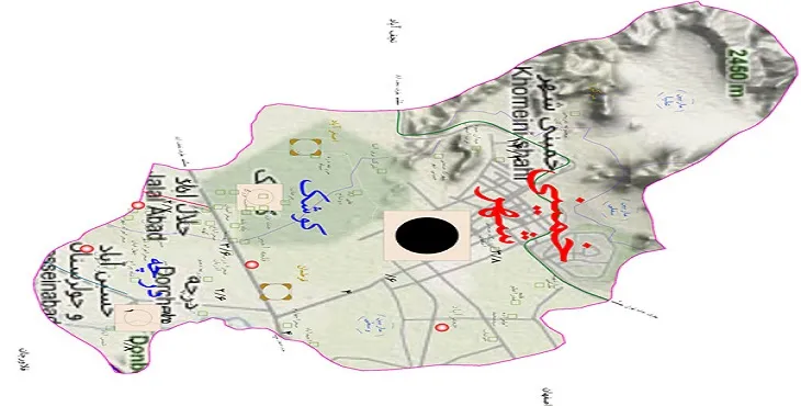 دانلود شیپ فایل بلوک آماری شهر خمین