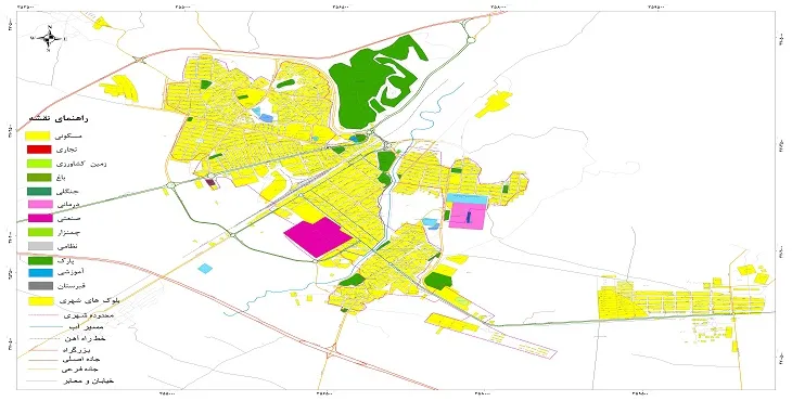 جدیدترین نقشه شهر ازنا | قابل چاپ + کیفیت بالا