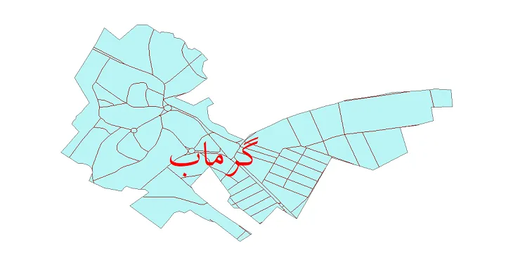 دانلود نقشه شیپ فایل شبکه معابر شهر گرماب