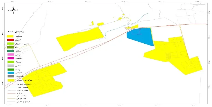 نقشه شیپ فایل (GIS) شهر محمدشهر خوسف 1404 + عکس با کیفیت