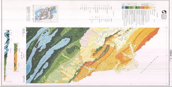 نقشه زمین‌ شناسی محدوده شهری درگز + تصویر با کیفیت بالا