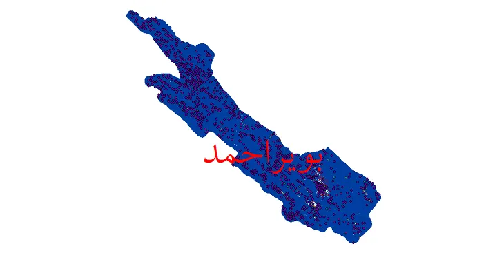 دانلود نقشه های شیپ فایل شهرستان بویراحمد + کاملترین لایه GIS