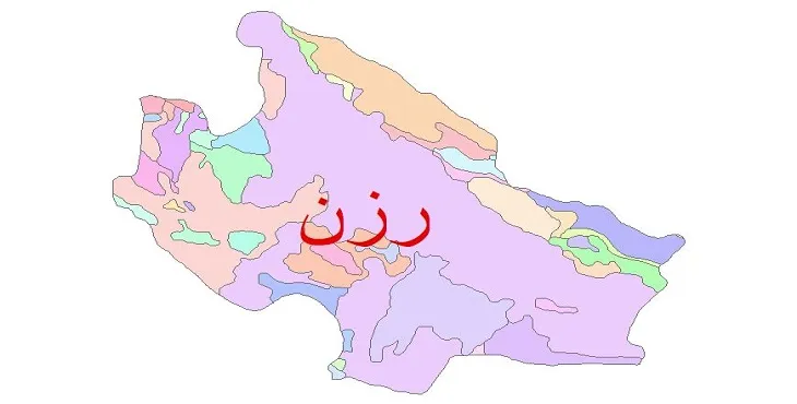 نقشه شیپ فایل (GIS) زمین‌ شناسی شهرستان رزن