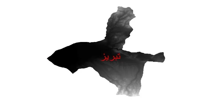 دانلود نقشه دم (DEM) شهرستان تبریز | دقت 30 متر