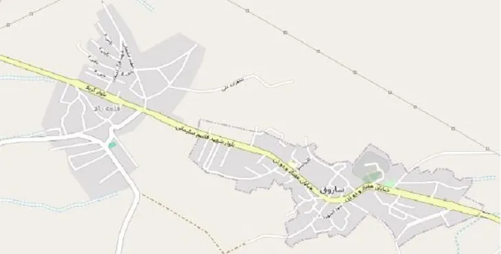 دانلود نقشه شهر ساروق + pdf با کیفیت بالا