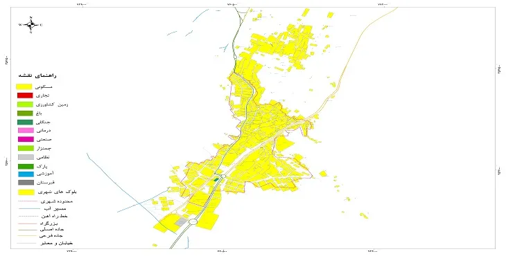نقشه شیپ فایل (GIS) شهر ندوشن 1405 + عکس با کیفیت