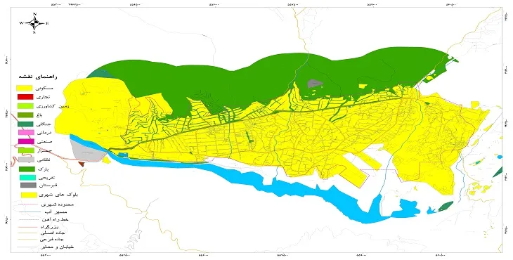 نقشه شیپ فایل (GIS) شهر لواسان 1404 + عکس با کیفیت
