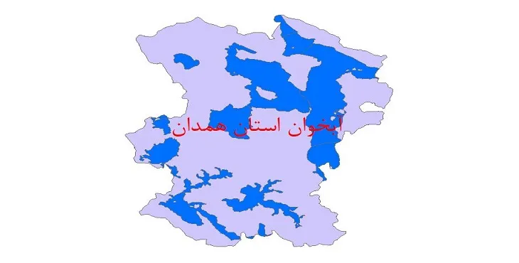 دانلود نقشه شیپ فایل (لایه GIS) آبخوان استان همدان