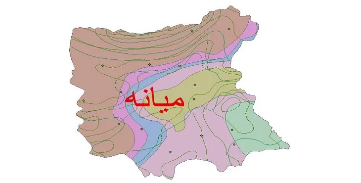 نقشه شیپ فایل اقلیمشناسی شهرستان میانه + 7 لایه اقلیمی