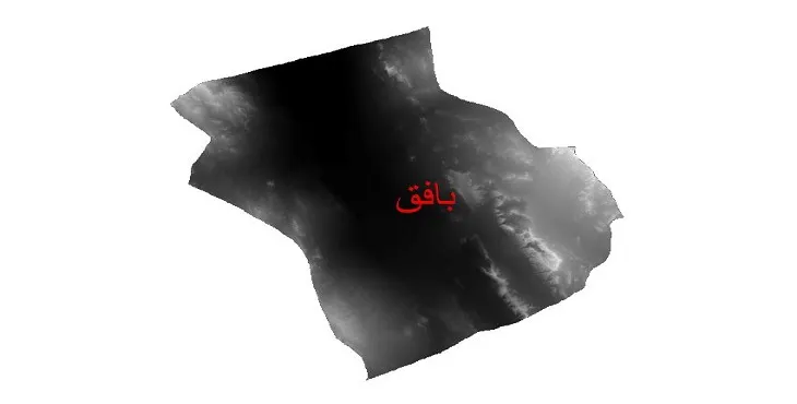 دانلود نقشه دم (DEM) شهرستان بافق | دقت 30 متر