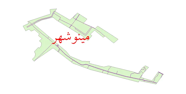 دانلود نقشه شیپ فایل شبکه معابر شهر مینوشهر