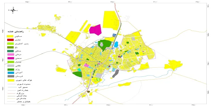 نقشه شیپ فایل (GIS) شهر کامیاران 1404 + عکس با کیفیت