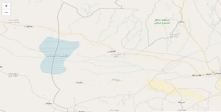 دانلود نقشه شهرستان دلگان + pdf با کیفیت بالا