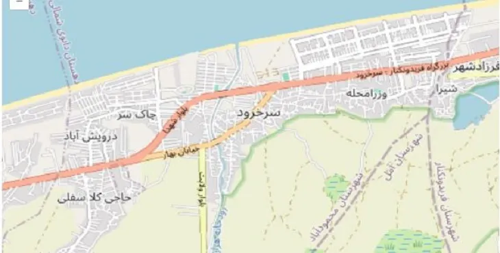 دانلود نقشه شهر سرخرود + pdf با کیفیت بالا