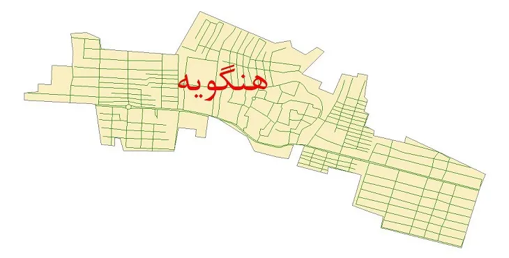 دانلود نقشه شیپ فایل شبکه معابر شهر هنگویه