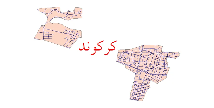 دانلود نقشه شیپ فایل شبکه معابر شهر کرکوند