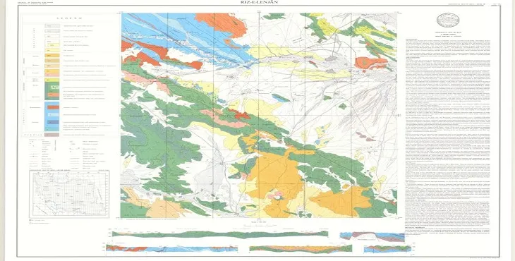 نقشه زمین‌ شناسی محدوده شهری ریز-لنجان + تصویر با کیفیت بالا
