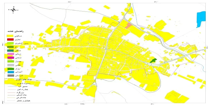نقشه شیپ فایل (GIS) شهر گوگان 1404 + عکس با کیفیت
