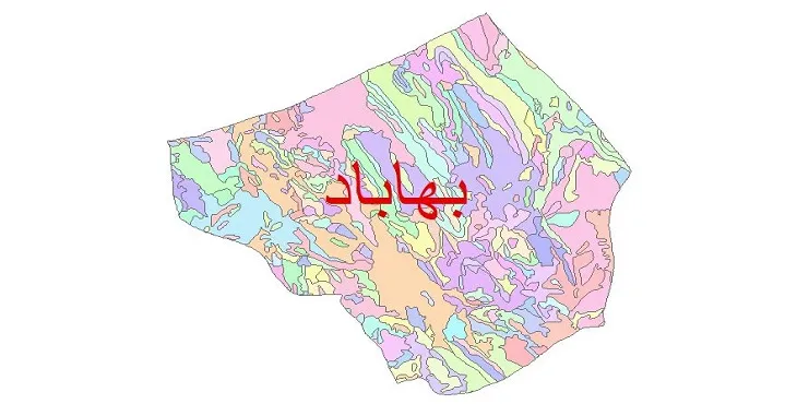 نقشه شیپ فایل (GIS) زمین شناسی شهرستان بهاباد