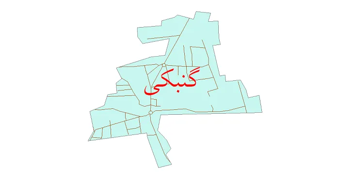دانلود نقشه شیپ فایل شبکه معابر شهر گنبکی