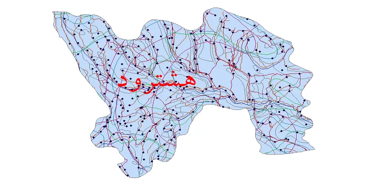 دانلود نقشه های شیپ فایل شهرستان هشترود + کاملترین لایه GIS