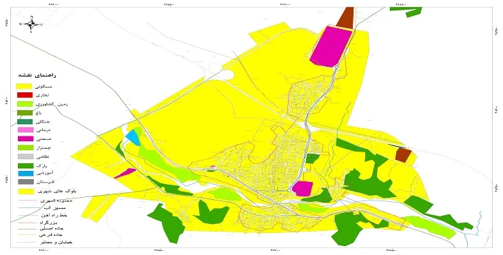 نقشه شیپ فایل (GIS) شهر لوشان 1405 + عکس با کیفیت