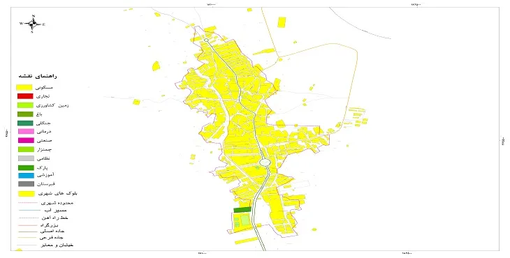 نقشه شیپ فایل (GIS) شهر ترکمنچای 1404 + عکس با کیفیت