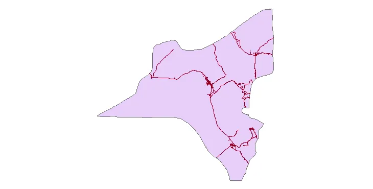 جدیدترین نقشه شیپ فایل راه های شهرستان کوهبنان + PDF