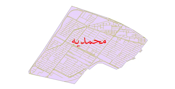 دانلود نقشه شیپ فایل شبکه معابر شهر محمدیه