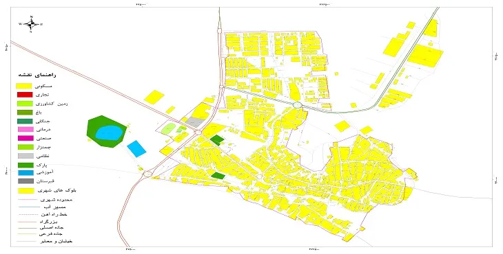 نقشه شیپ فایل (GIS) شهر بن 1404 + عکس با کیفیت