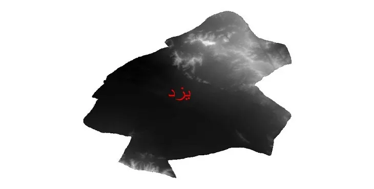 دانلود نقشه دم (DEM) شهرستان یزد | دقت 30 متر