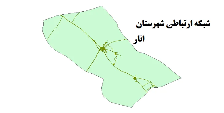 جدیدترین نقشه شیپ فایل راه های شهرستان انار + PDF