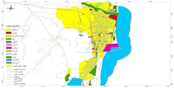 جدیدترین نقشه شهر آستارا | قابل چاپ + کیفیت بالا