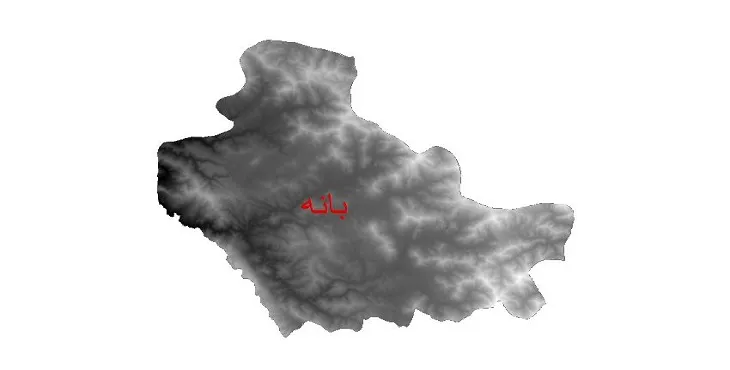 دانلود نقشه دم (DEM) شهرستان بانه | دقت 30 متر