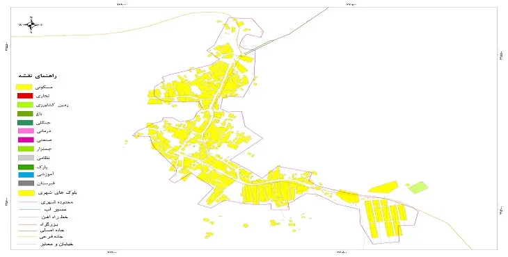نقشه شیپ فایل (GIS) شهر مزایجان 1404 + عکس با کیفیت