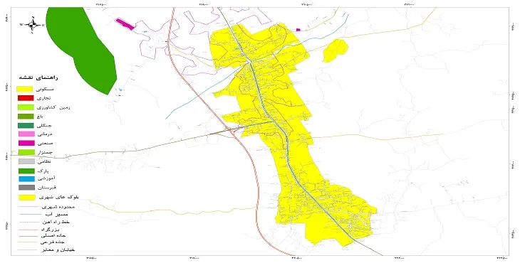 نقشه شیپ فایل (GIS) شهر اسالم 1405 + عکس با کیفیت