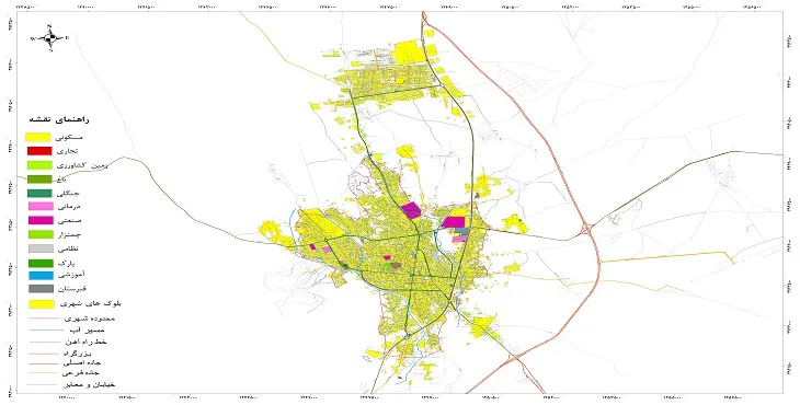 نقشه شیپ فایل (GIS) شهر تربت حیدریه 1404 + عکس با کیفیت