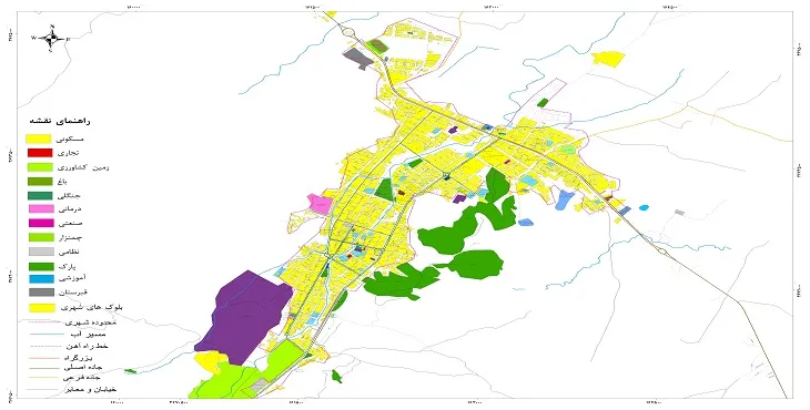 نقشه شیپ فایل (GIS) شهر دره شهر 1404 + عکس با کیفیت