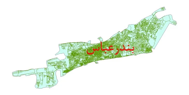 دانلود نقشه شیپ فایل شبکه معابر شهر بندر عباس