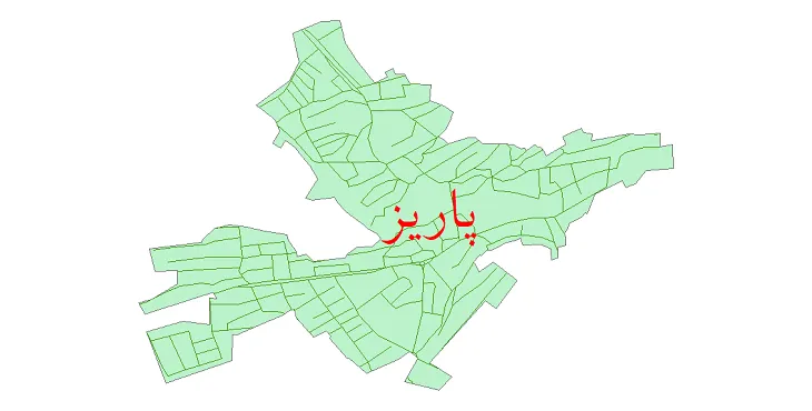 دانلود نقشه شیپ فایل شبکه معابر شهر پاریز