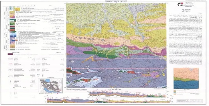 نقشه زمین‌ شناسی محدوده شهری قائمشهر + تصویر با کیفیت بالا