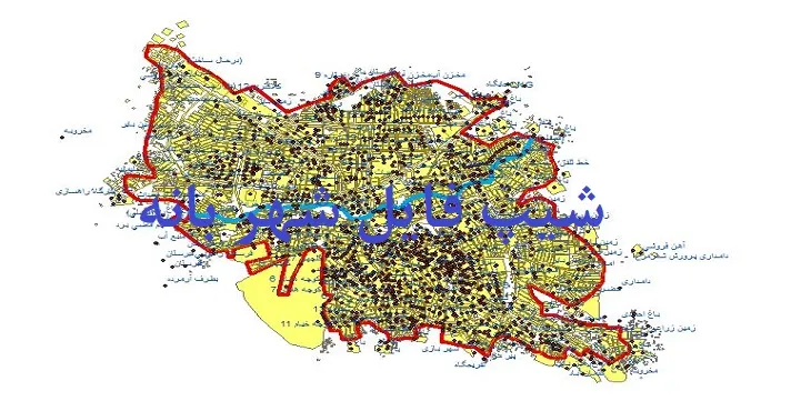دانلود نقشه های شیپ فایل شهر بانه