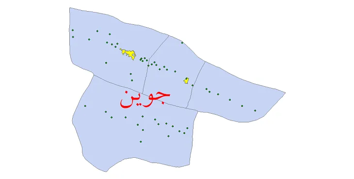 دانلود نقشه شیپ فایل (GIS) تقسیمات سیاسی شهرستان جوین سال 1400