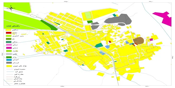 نقشه شیپ فایل (GIS) شهر طبس مسینا 1404 + عکس با کیفیت